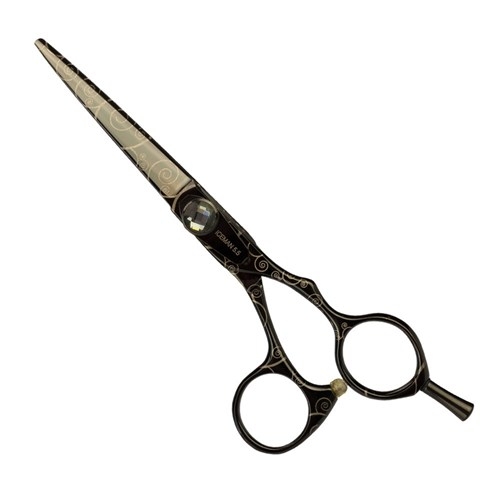 Iceman Black Crystal Black Swirl 5.5" Scissors - Image 3