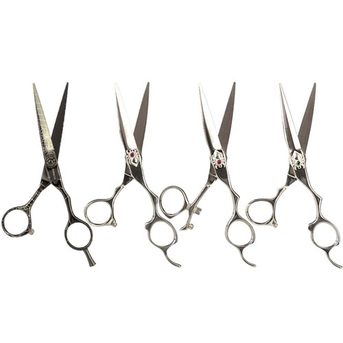 Iceman Suntachi Black Widow Red Gem 5.5" Swivel Thumb Hairdressing Scissors - Image 4
