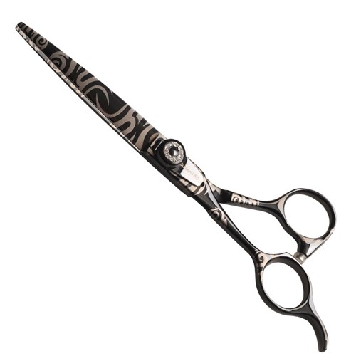 Iceman Black Crystal Black Swirl 6” Left-Handed Scissors - Image 3