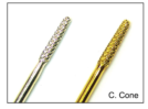 Carbide Bit - Course - Cone - Gold 3/32"