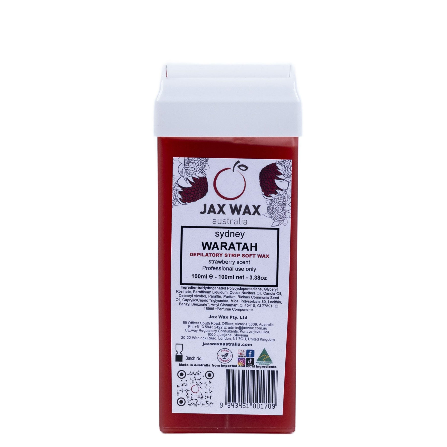 Jax Wax Australia Cartridges Sydney Waratah with roller 100ml