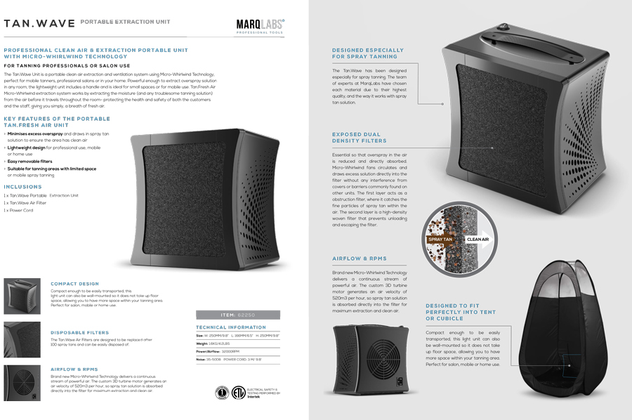 Tan Wave Extraction Fan - Image 3