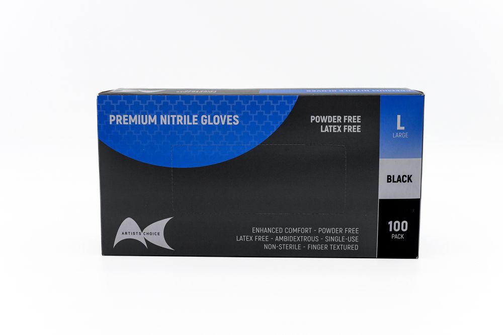 Premium Black Nitrile Gloves - Large 100pk - Image 3