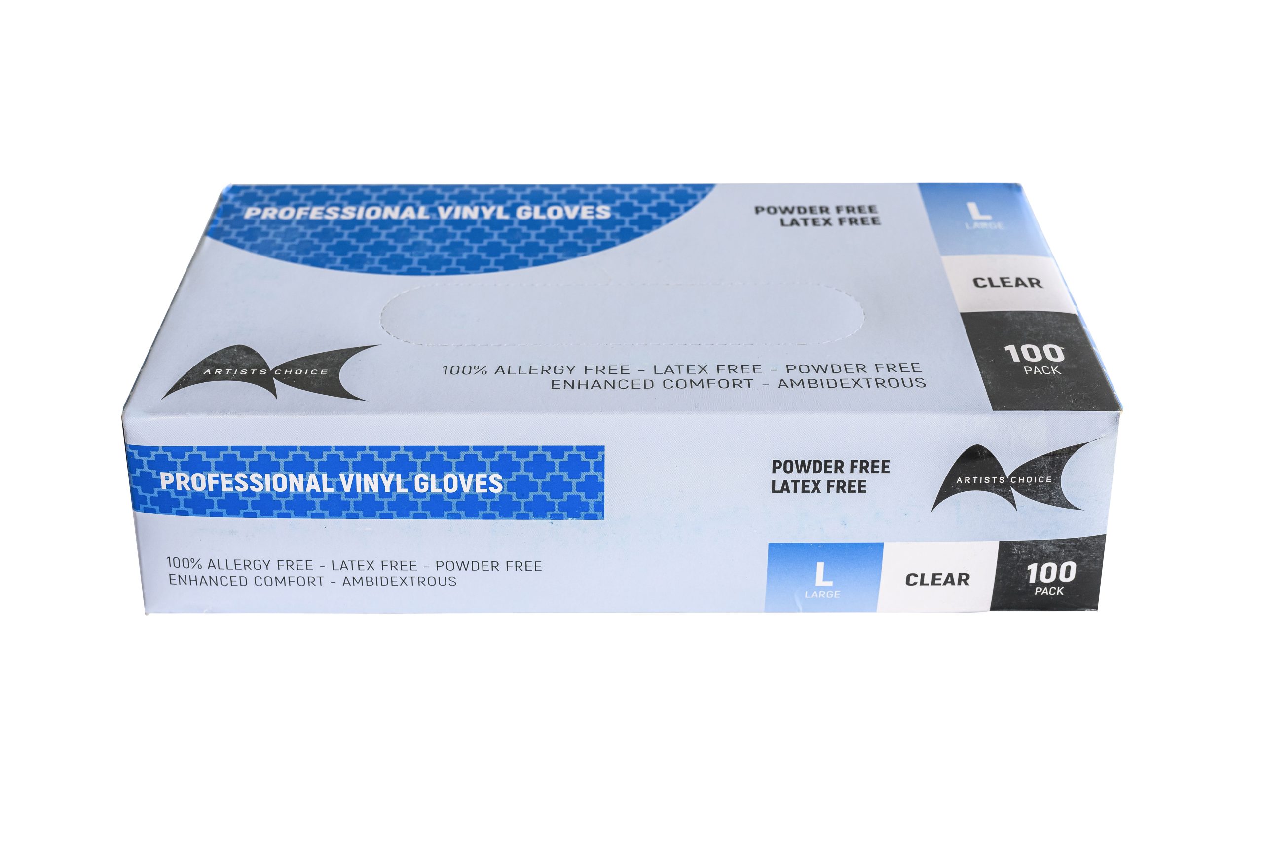 Professional Vinyl Gloves- Large 100pk - Image 2